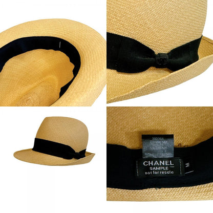 Chanel Straw Ribbon CC Logo — view 8