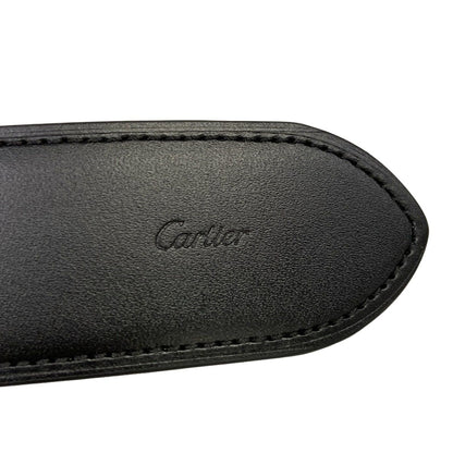 Cartier Belt Black Dark Brown Silver Reversible Santos Leather — view 4