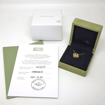Van Cleef & Arpels Necklace Vintage Alhambra Guilloche 18k Yellow Gold Box Paper — view 8