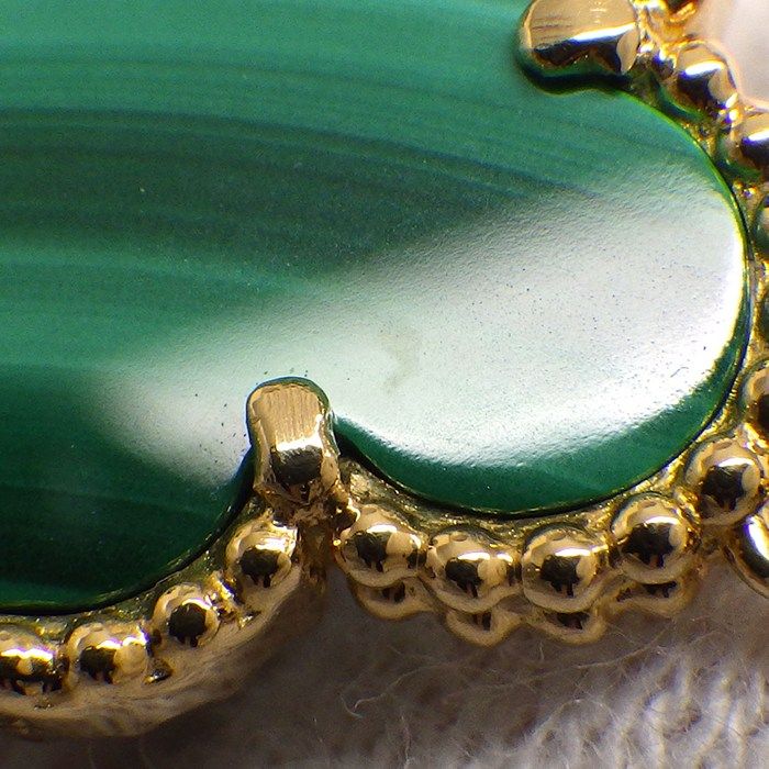 Van Cleef & Arpels Bracelet Vintage Alhambra 5 Motifs Malachite 18k Yellow Gold — view 8