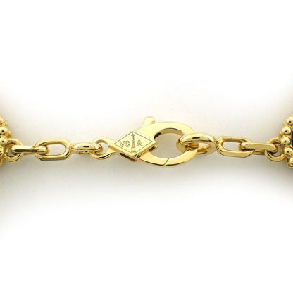 Van Cleef & Arpels Bracelet Vintage Alhambra 5 Motifs Malachite 18k Yellow Gold — view 3
