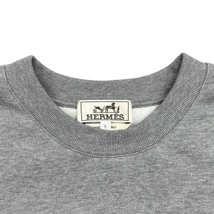 Hermes Sweatshirt Punk L Cotton Hose Gray — view 9