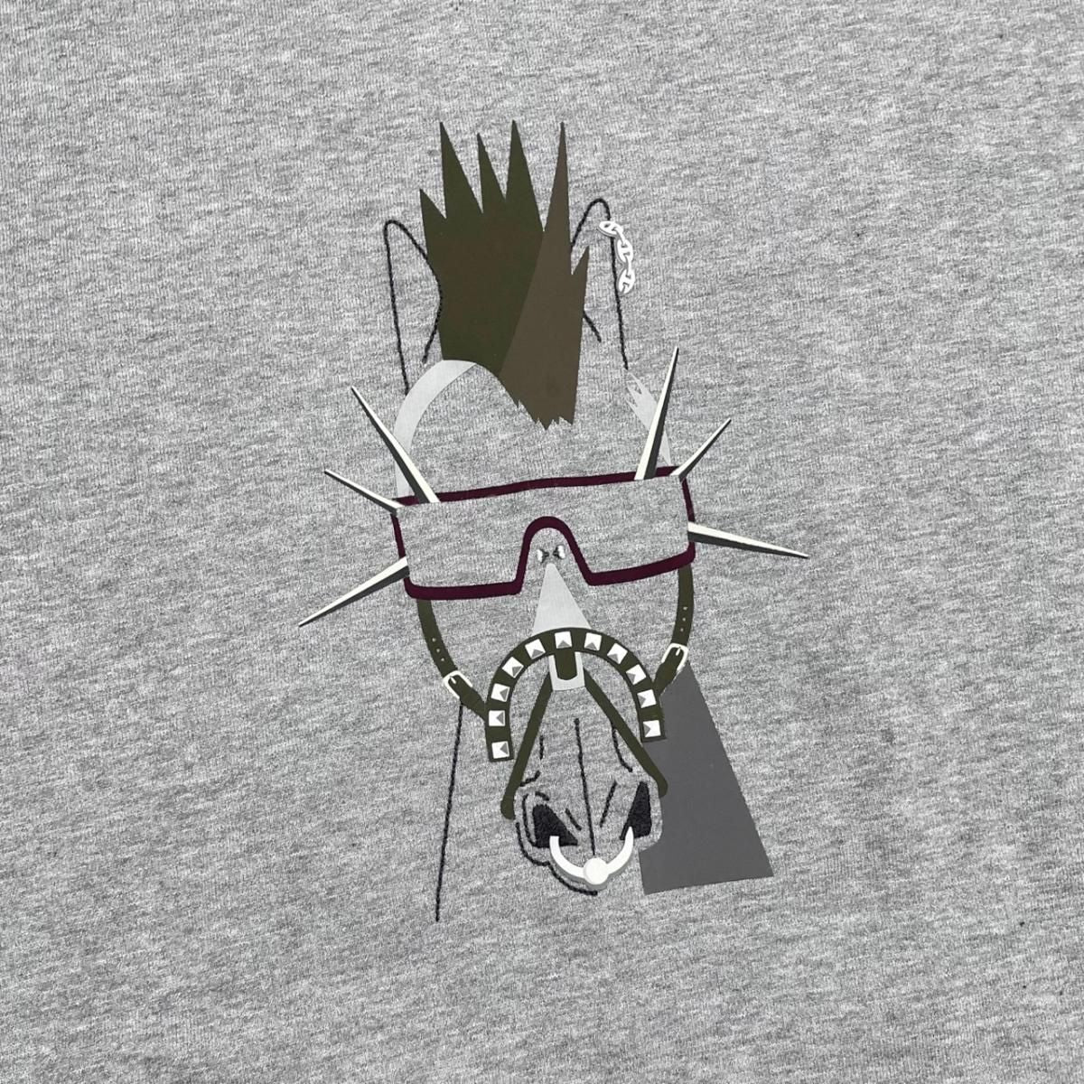 Hermes Sweatshirt Punk L Cotton Hose Gray — view 7