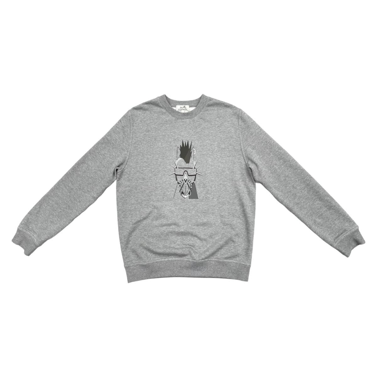 Hermes Sweatshirt Punk L Cotton Hose Gray