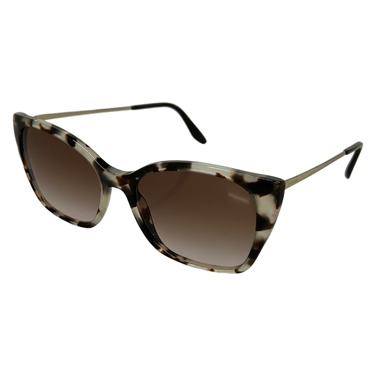 Prada Sunglasses Dark Brown Light Gray Eyewear