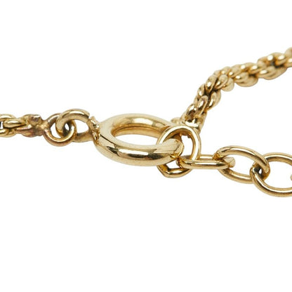 Dior Logo Necklace Gold Plated Rhinestone — view 5
