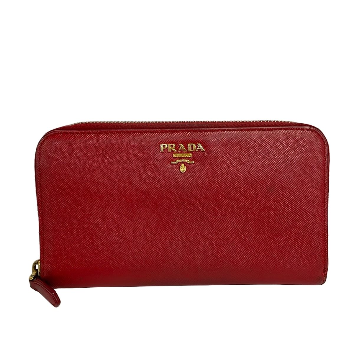 Prada Wallet Bordeaux Zip Around Leather