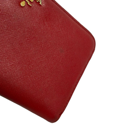Prada Wallet Bordeaux Zip Around Leather — view 6