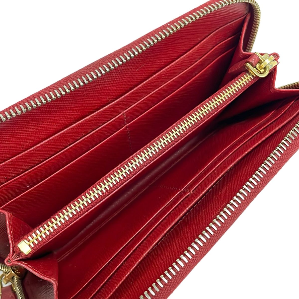 Prada Wallet Bordeaux Zip Around Leather — view 3