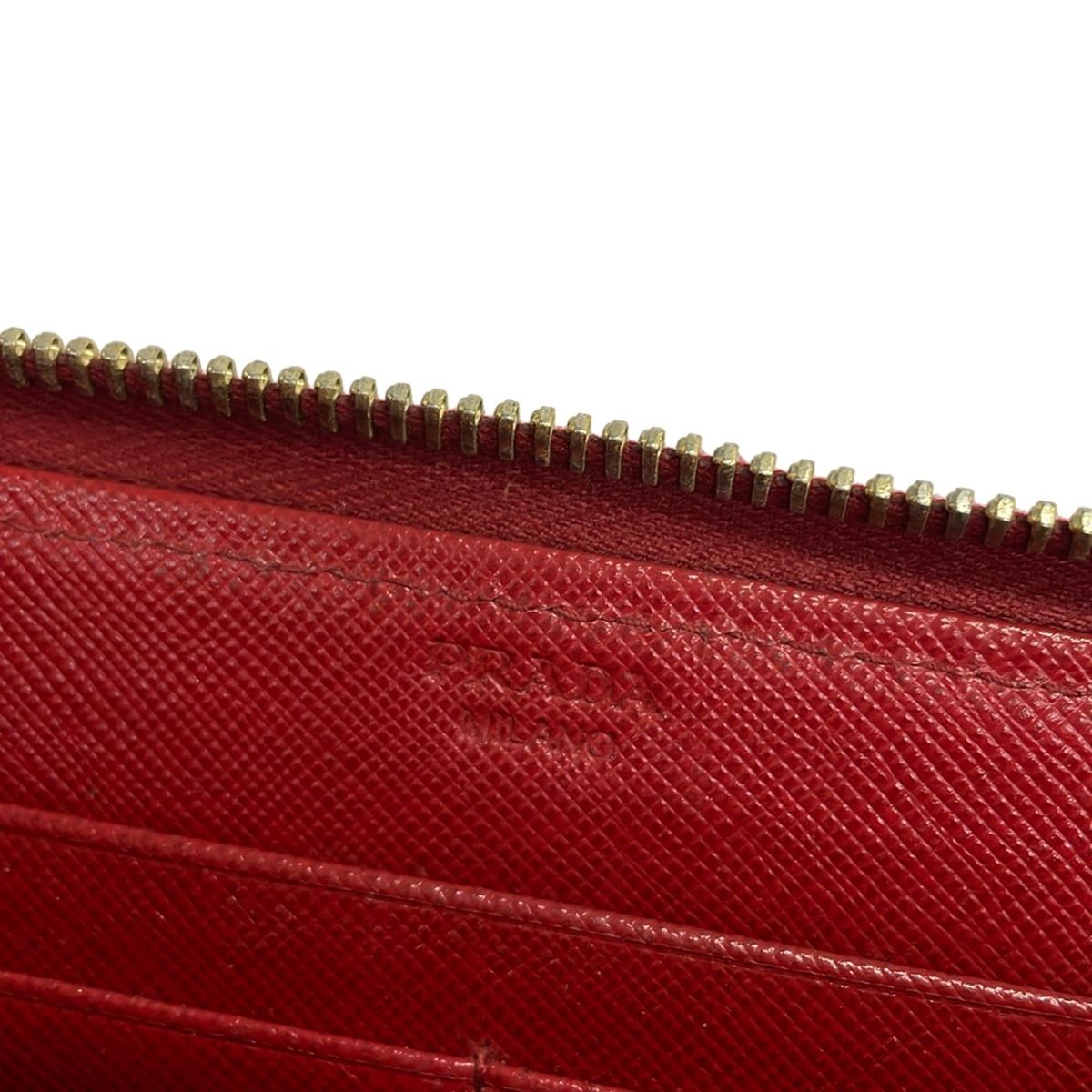Prada Wallet Bordeaux Zip Around Leather — view 5