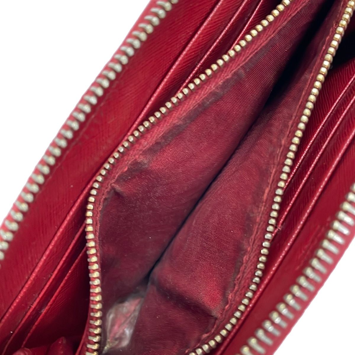 Prada Wallet Bordeaux Zip Around Leather — view 4