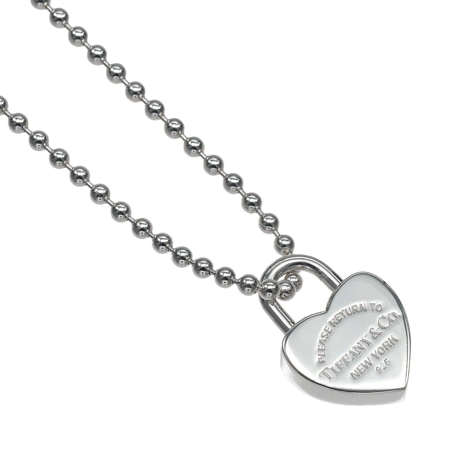 Tiffany & Co Return to Heart Lock 925 Sterling Silver Necklace