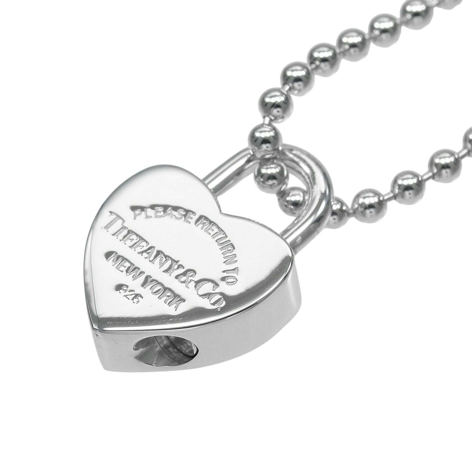 Tiffany & Co Return to Heart Lock 925 Sterling Silver Necklace — view 4