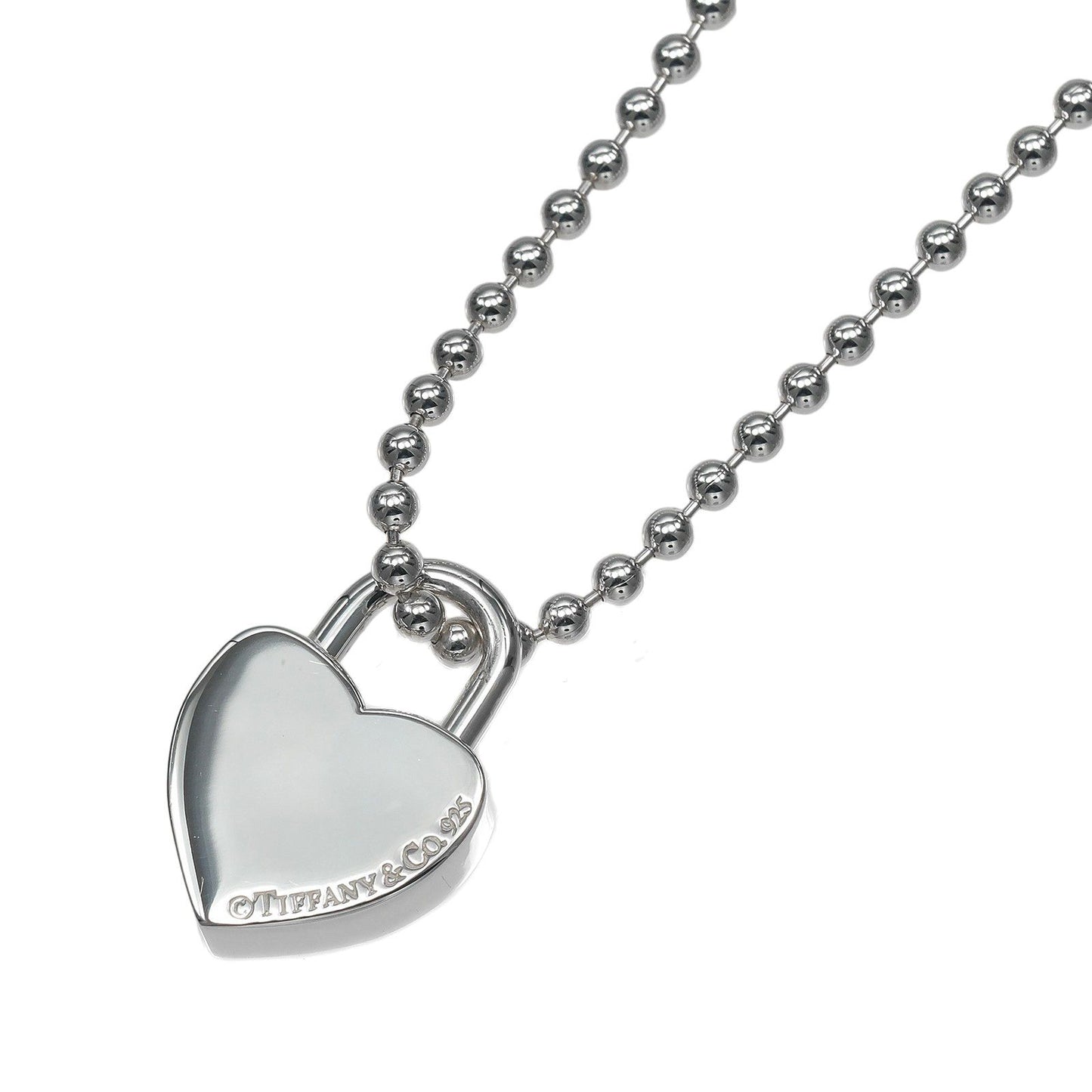 Tiffany & Co Return to Heart Lock 925 Sterling Silver Necklace — view 3