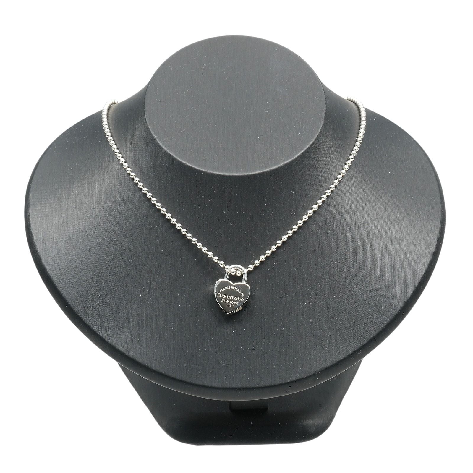 Tiffany & Co Return to Heart Lock 925 Sterling Silver Necklace — view 2