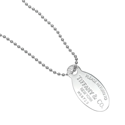 Tiffany & Co Return to Oval Tag 925 Sterling Silver Necklace