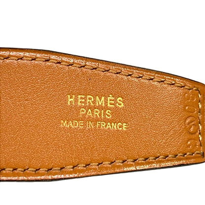 Hermes Belt 80 Bordeaux Brown Gold Reversible Leather — view 4