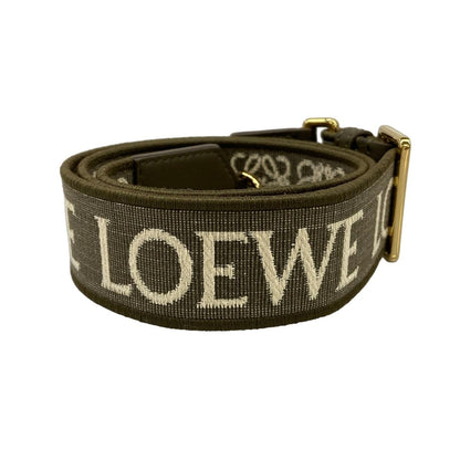 Loewe Shoulder Strap Khaki Anagram Leather — view 2