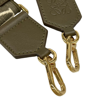 Loewe Shoulder Strap Khaki Anagram Leather — view 4