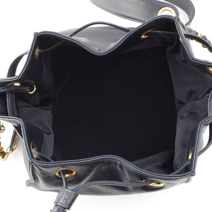 Chanel Lambskin Jumbo CC Logo Chain Shoulder Bag Gold Pouch Navy — view 7