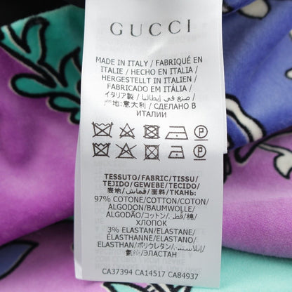 Gucci Michele GG Velour Print Long Skirt Purple 36 — view 8