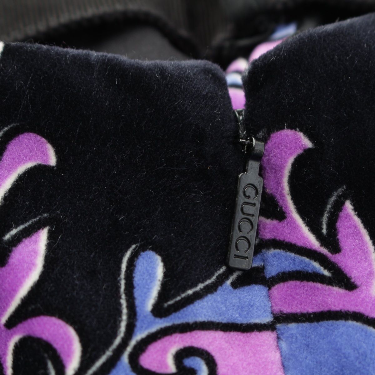 Gucci Michele GG Velour Print Long Skirt Purple 36 — view 5