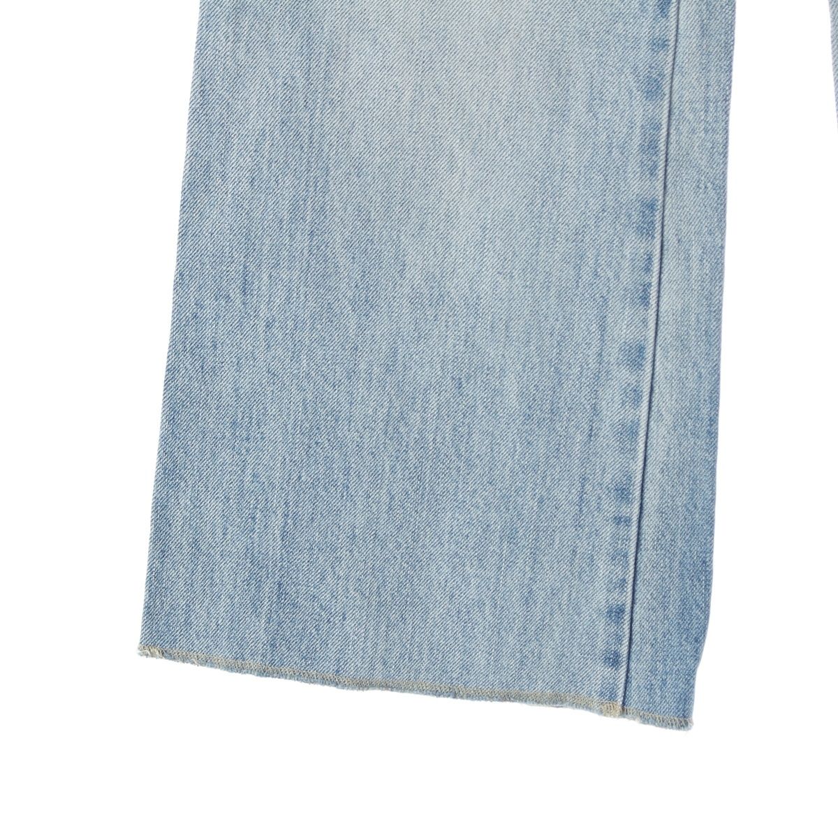 Gucci Michele Embroidery Flare Damage Denim Pants Jeans Blue 23 — view 4