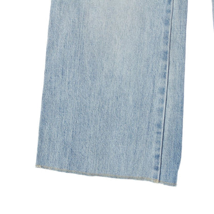 Gucci Michele Embroidery Flare Damage Denim Pants Jeans Blue 23 — view 4