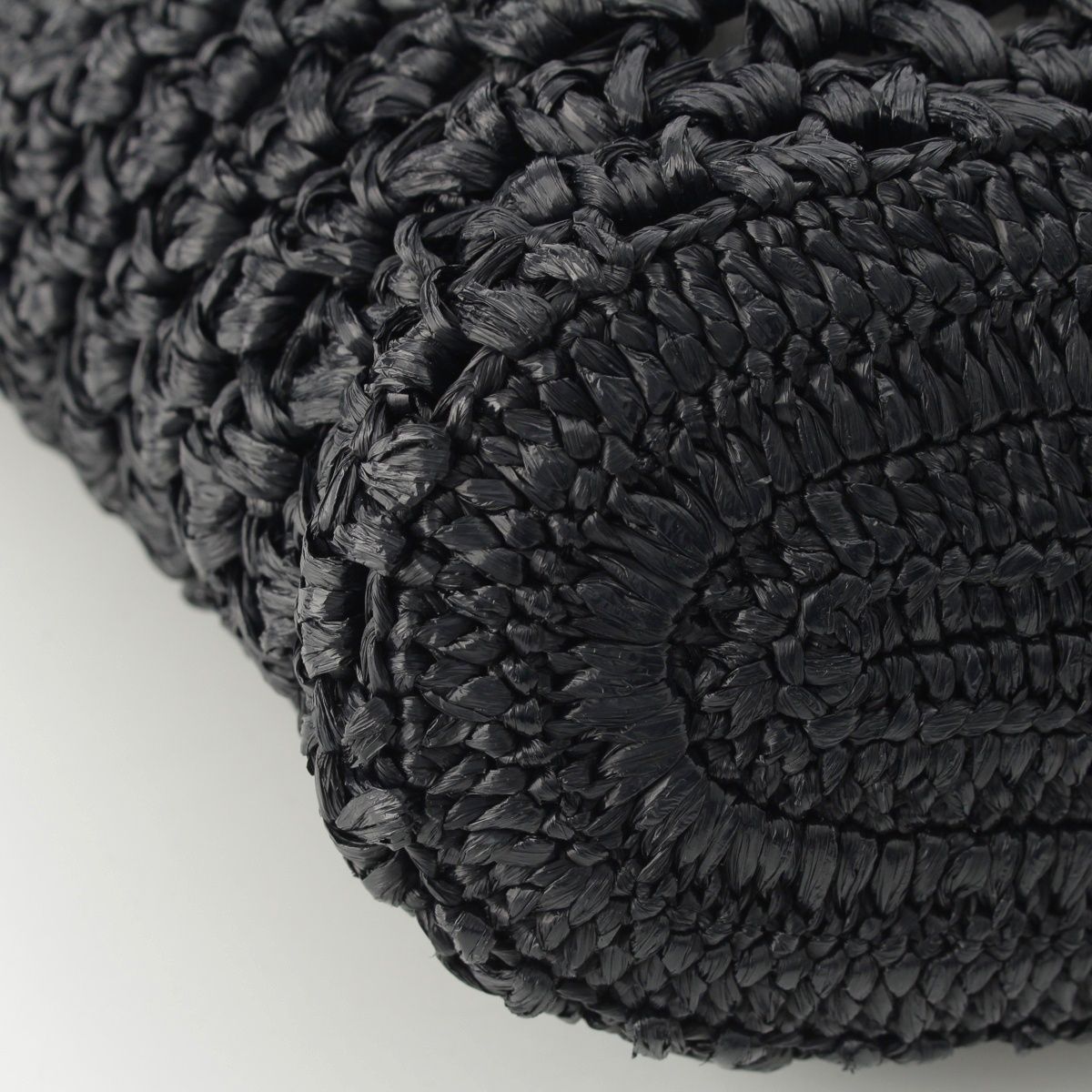 Balenciaga le City Raffia 2-Way Basket Handbag Black — view 9