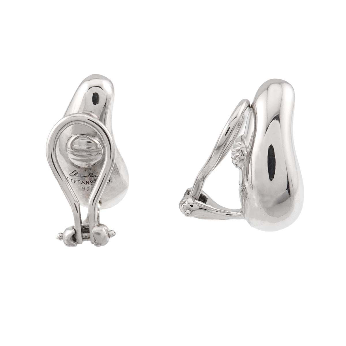 Tiffany & Co Teardrop Earrings 925 Sterling Silver Clip on — view 4