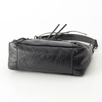 Balenciaga le City Moto Leather Mini 2-Way Handbag Black — view 6