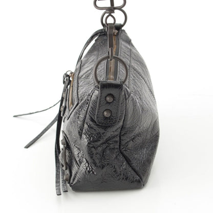 Balenciaga le City Moto Leather Mini 2-Way Handbag Black — view 4