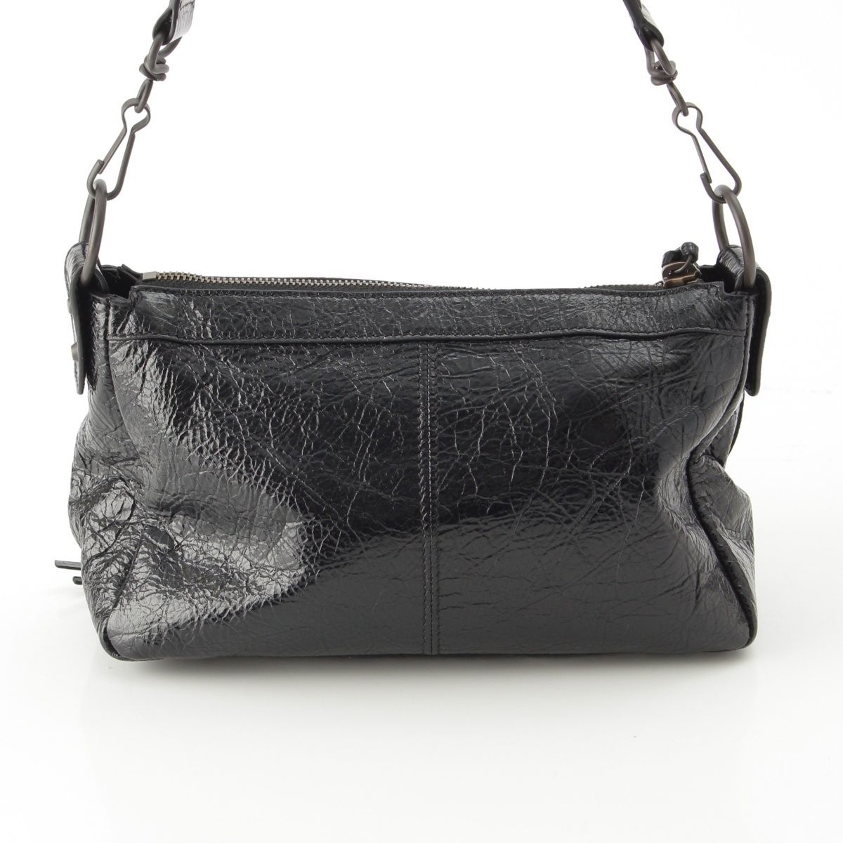 Balenciaga le City Moto Leather Mini 2-Way Handbag Black — view 5