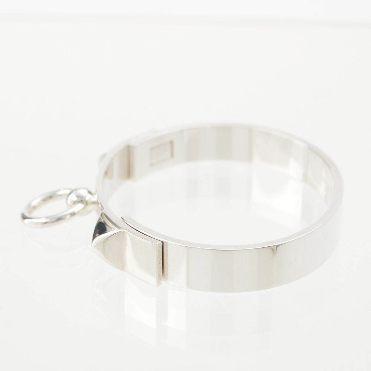 Hermes Collier de Chien ST Bracelet Bangle Silver — view 2