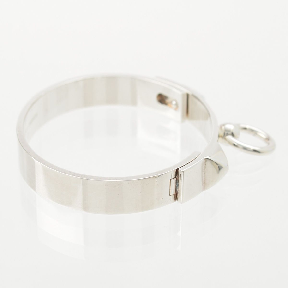 Hermes Collier de Chien ST Bracelet Bangle Silver — view 4