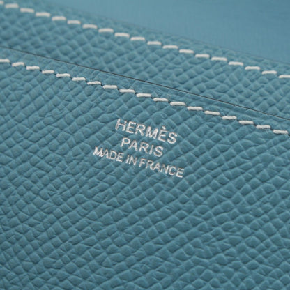 Hermes Snap Epsom Series Card Case New Blue Jean — view 6