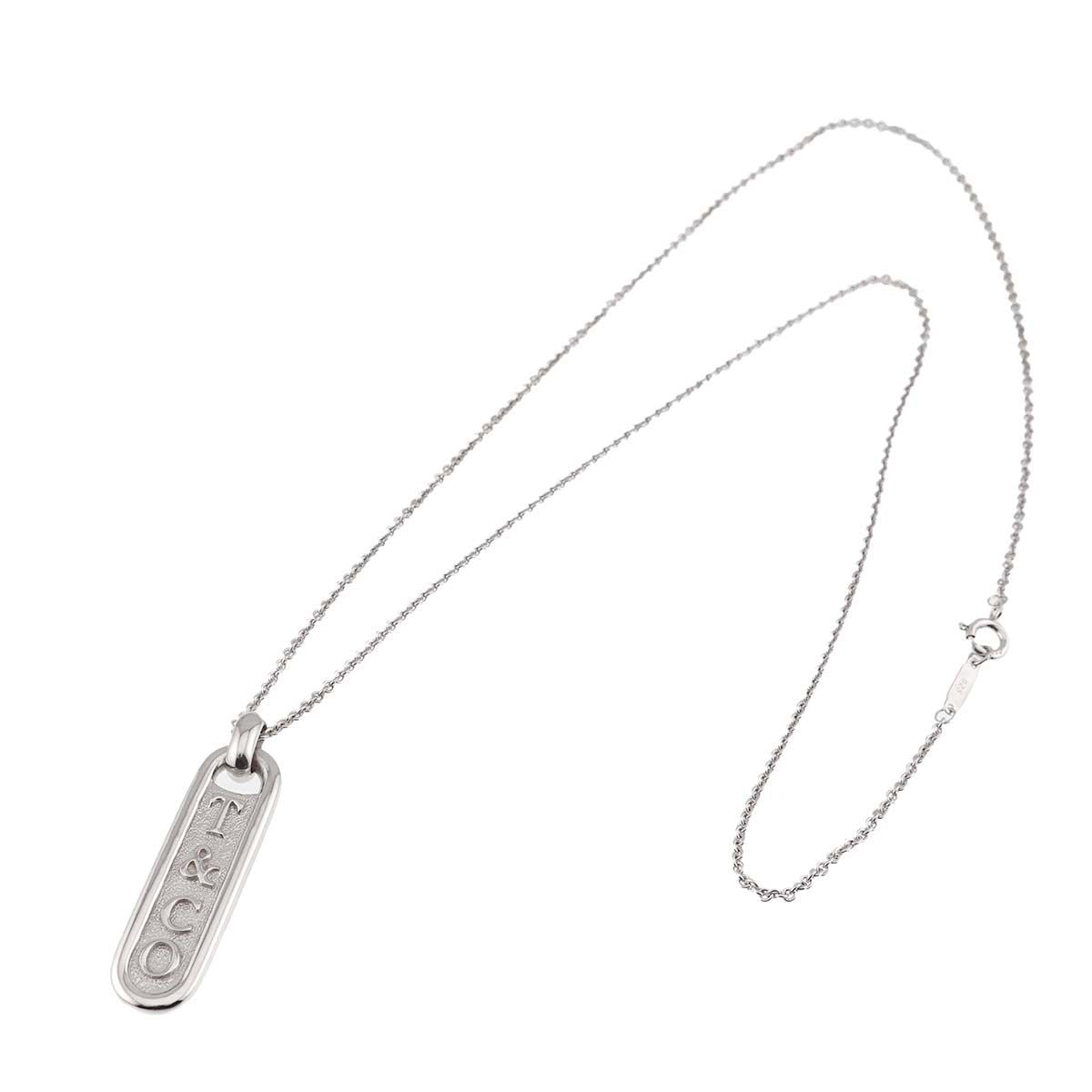 Tiffany & Co Logo Plate Necklace 50 cm 925 Sterling Silver — view 2