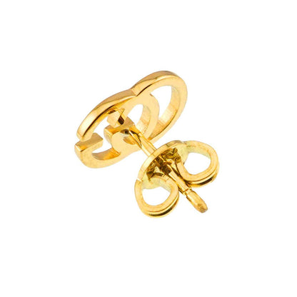 Gucci GG Running Logo Earrings 18k YG Yellow Gold 750 Single Only One Pierced — view 3