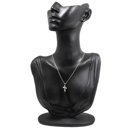 Bvlgari Serpenti Small Cross Diamond Necklace 50 cm 18k WG White Gold — view 8
