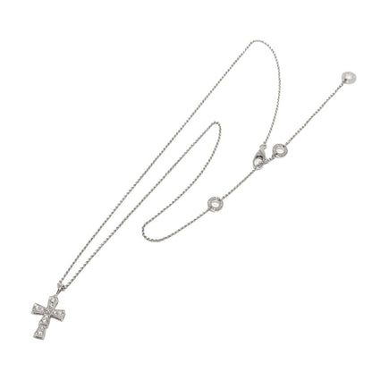 Bvlgari Serpenti Small Cross Diamond Necklace 50 cm 18k WG White Gold — view 2