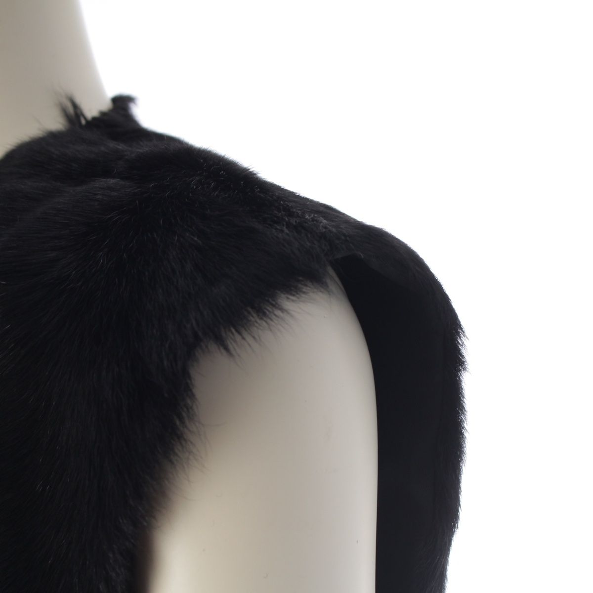 Prada Sports Goatfa Coat Vest Long Gilet Black 38 — view 6