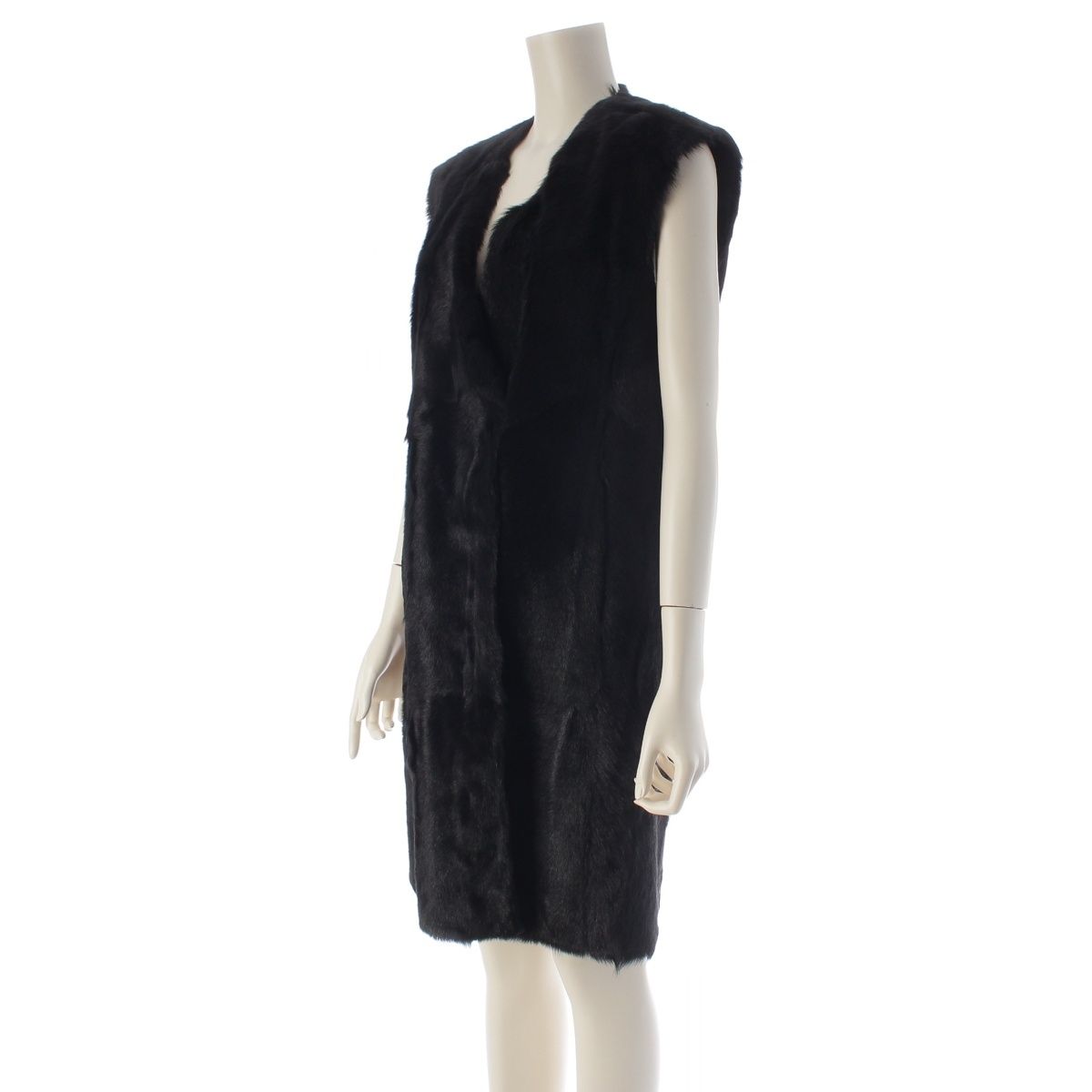 Prada Sports Goatfa Coat Vest Long Gilet Black 38 — view 2