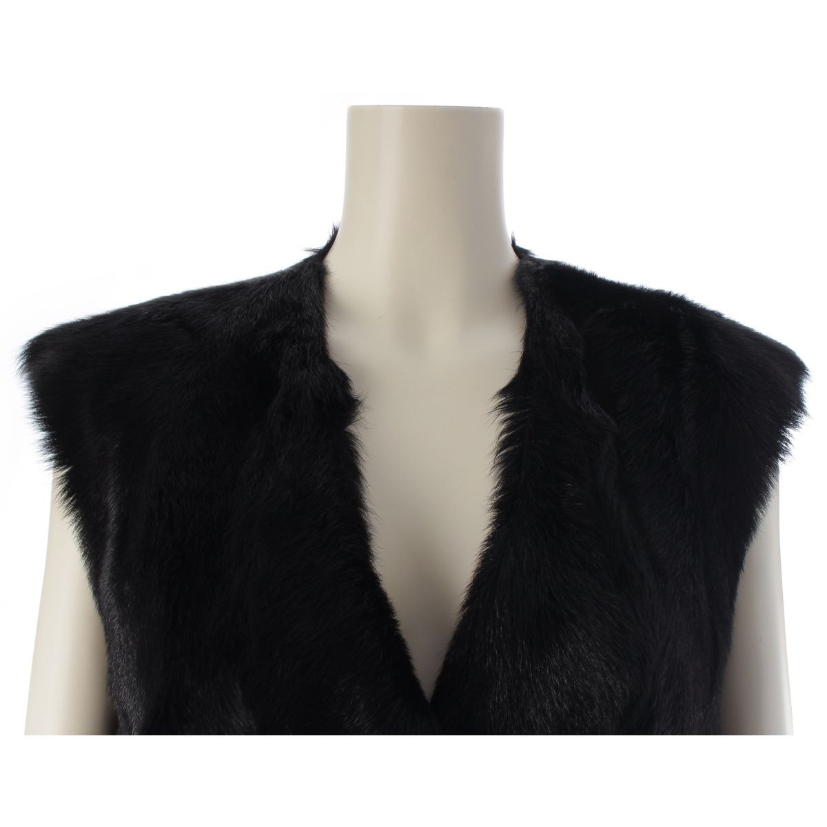 Prada Sports Goatfa Coat Vest Long Gilet Black 38 — view 5