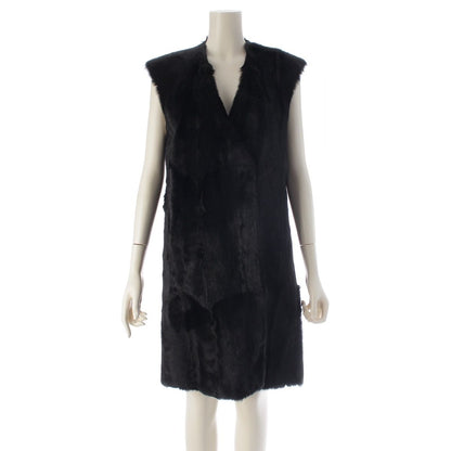 Prada Sports Goatfa Coat Vest Long Gilet Black 38