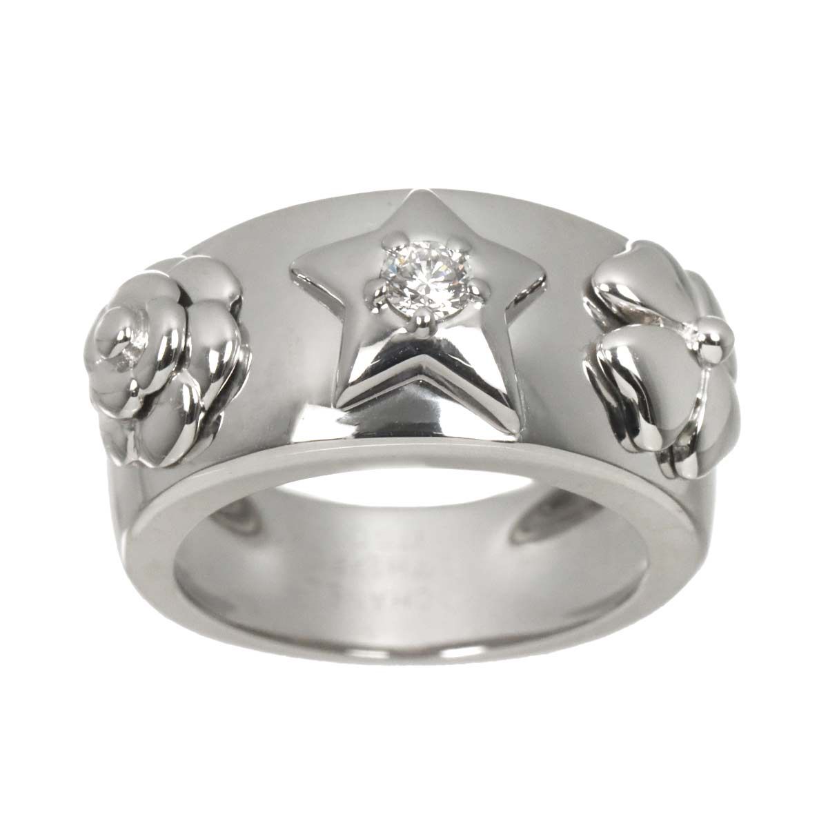 Chanel Three Symbols Ring Diamond 18k WG White Gold 750 — view 2