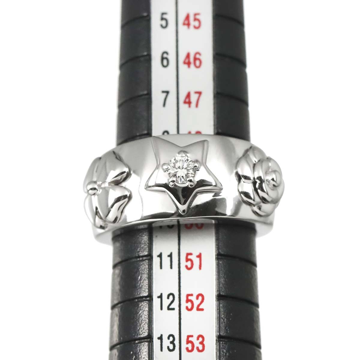 Chanel Three Symbols Ring Diamond 18k WG White Gold 750 — view 7