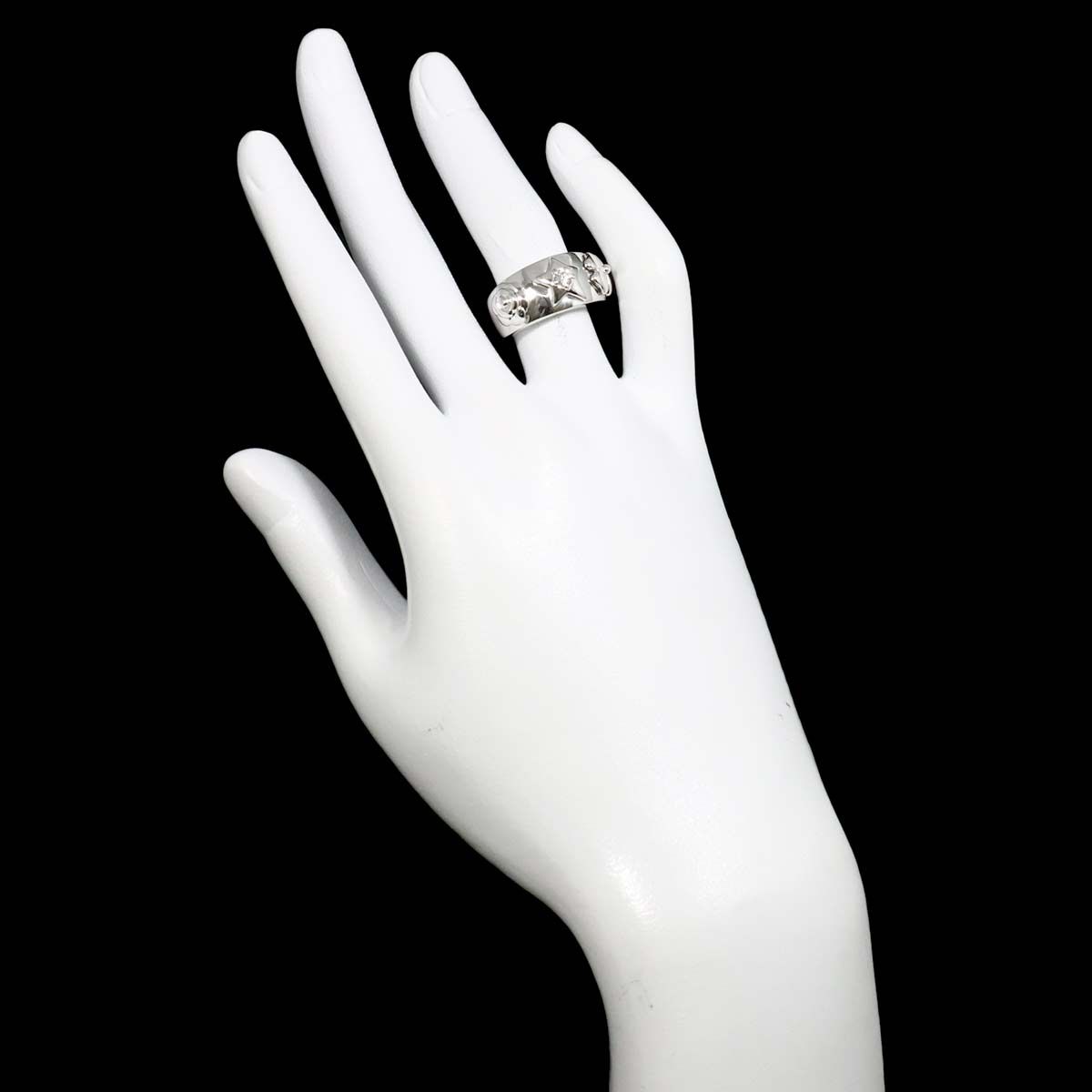 Chanel Three Symbols Ring Diamond 18k WG White Gold 750 — view 8
