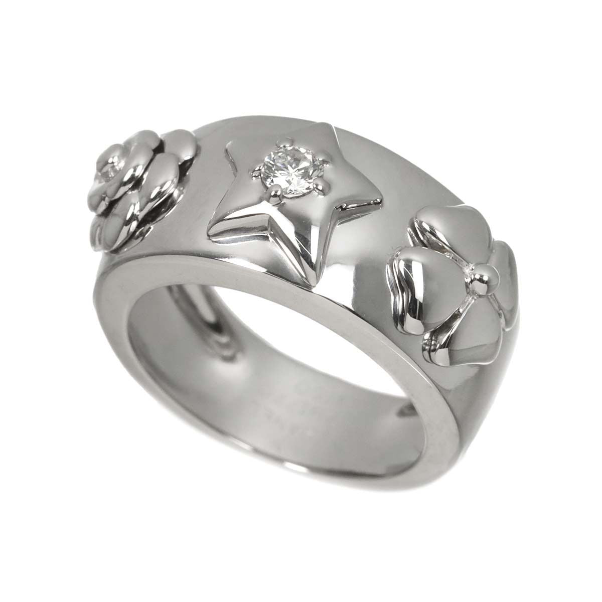 Chanel Three Symbols Ring Diamond 18k WG White Gold 750 — view 5