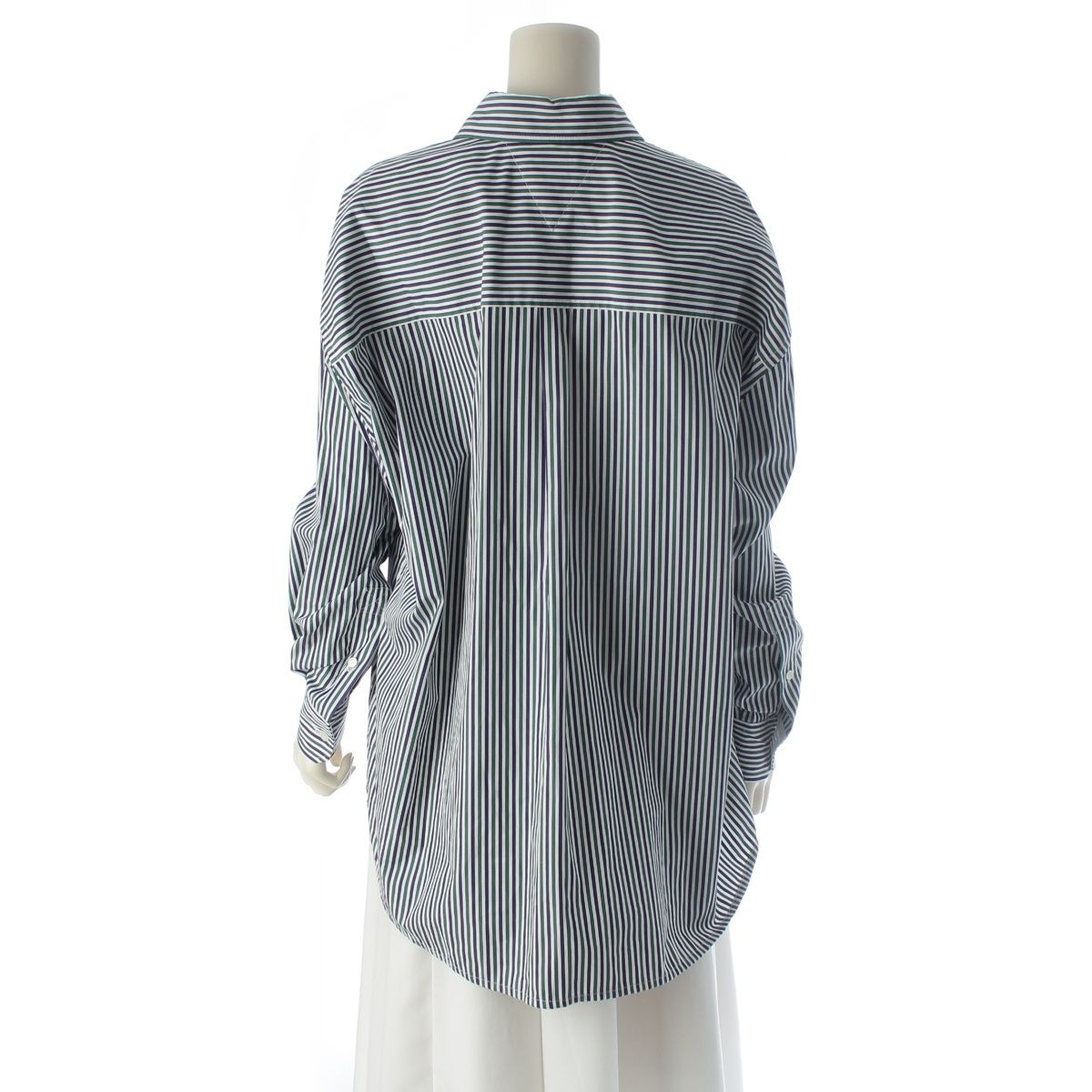 Bottega Veneta Cotton Striped Oversize Long Sleeve Shirt Top Multi Color 34 — view 4