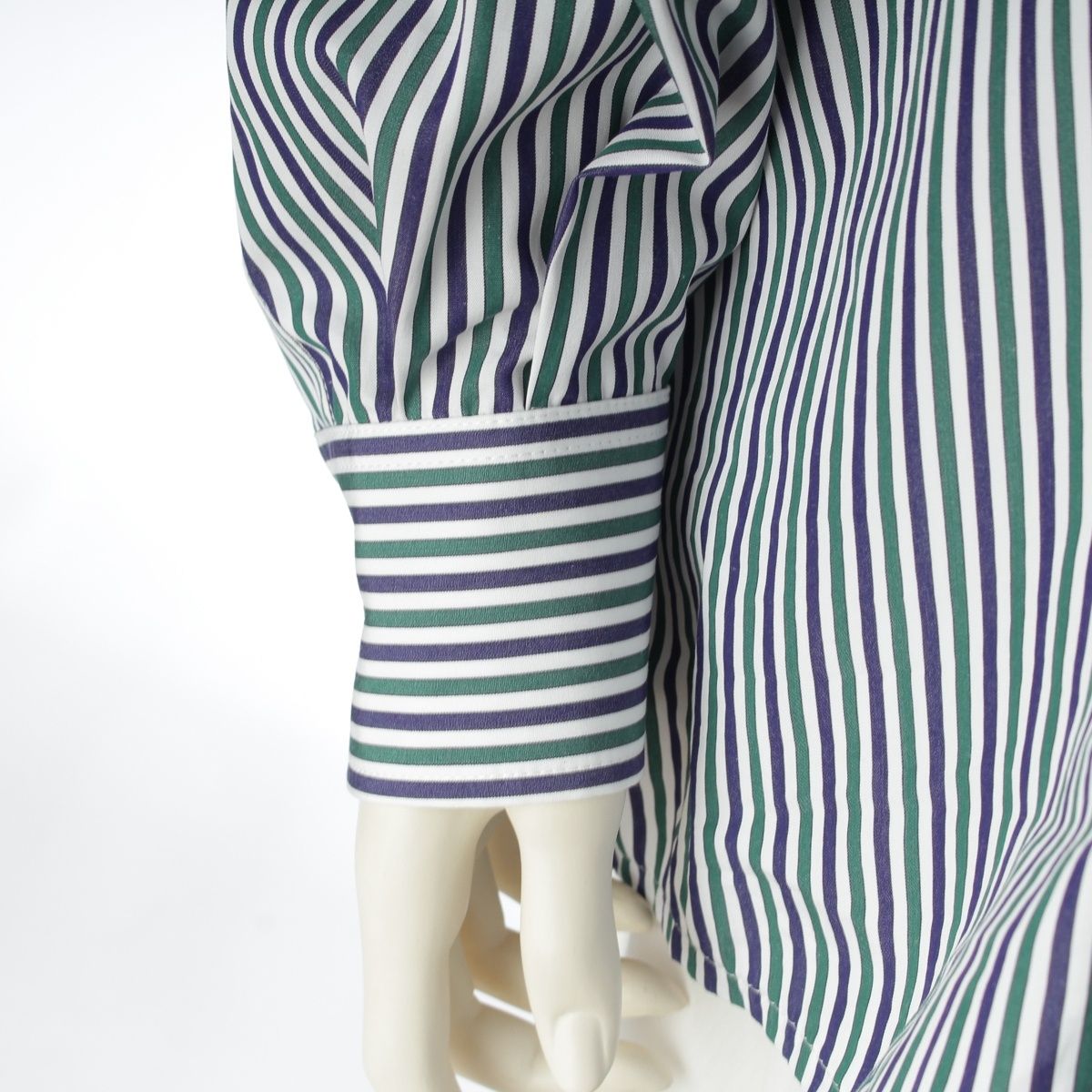 Bottega Veneta Cotton Striped Oversize Long Sleeve Shirt Top Multi Color 34 — view 6